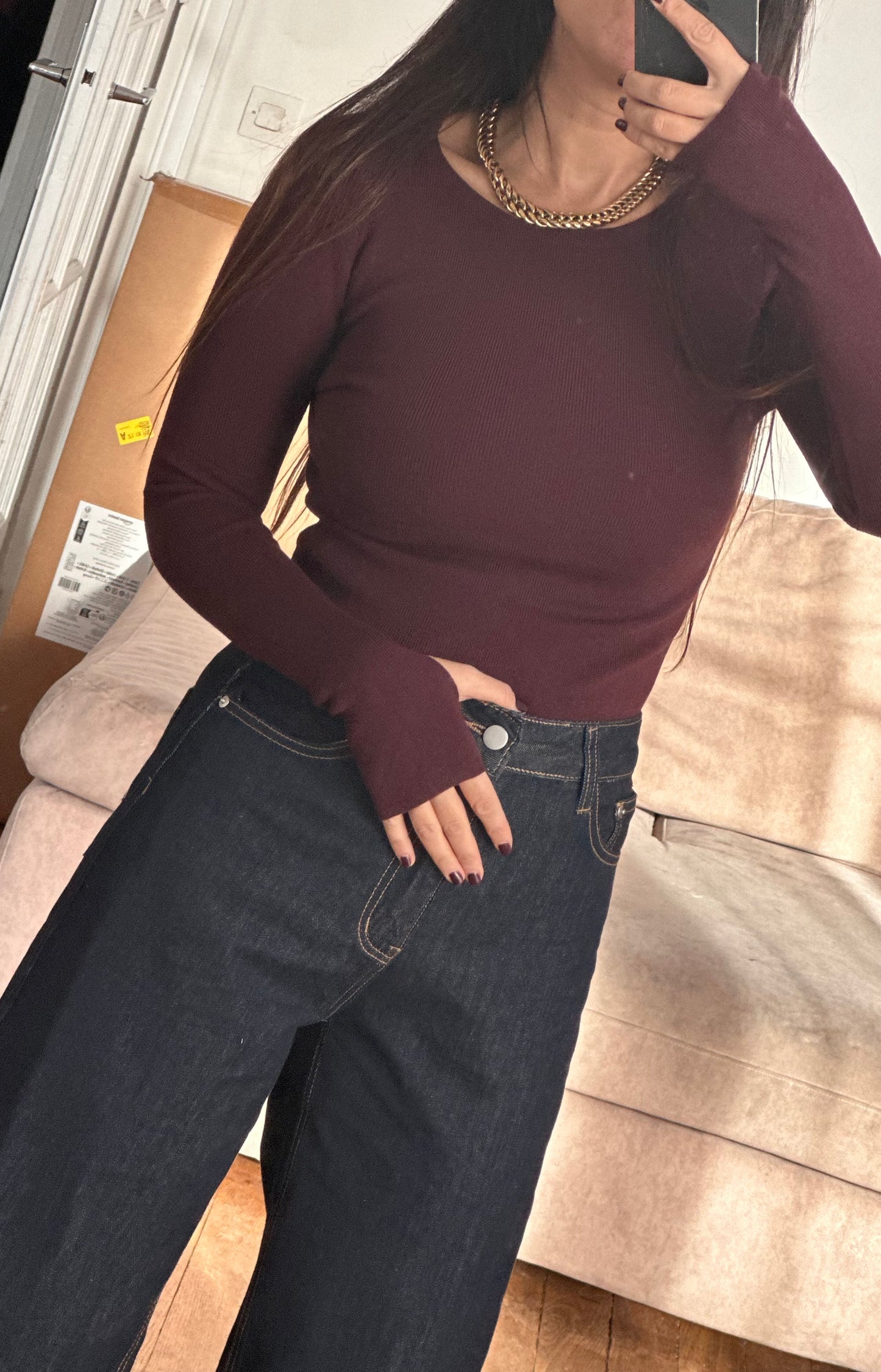 Top « pull » mitaine