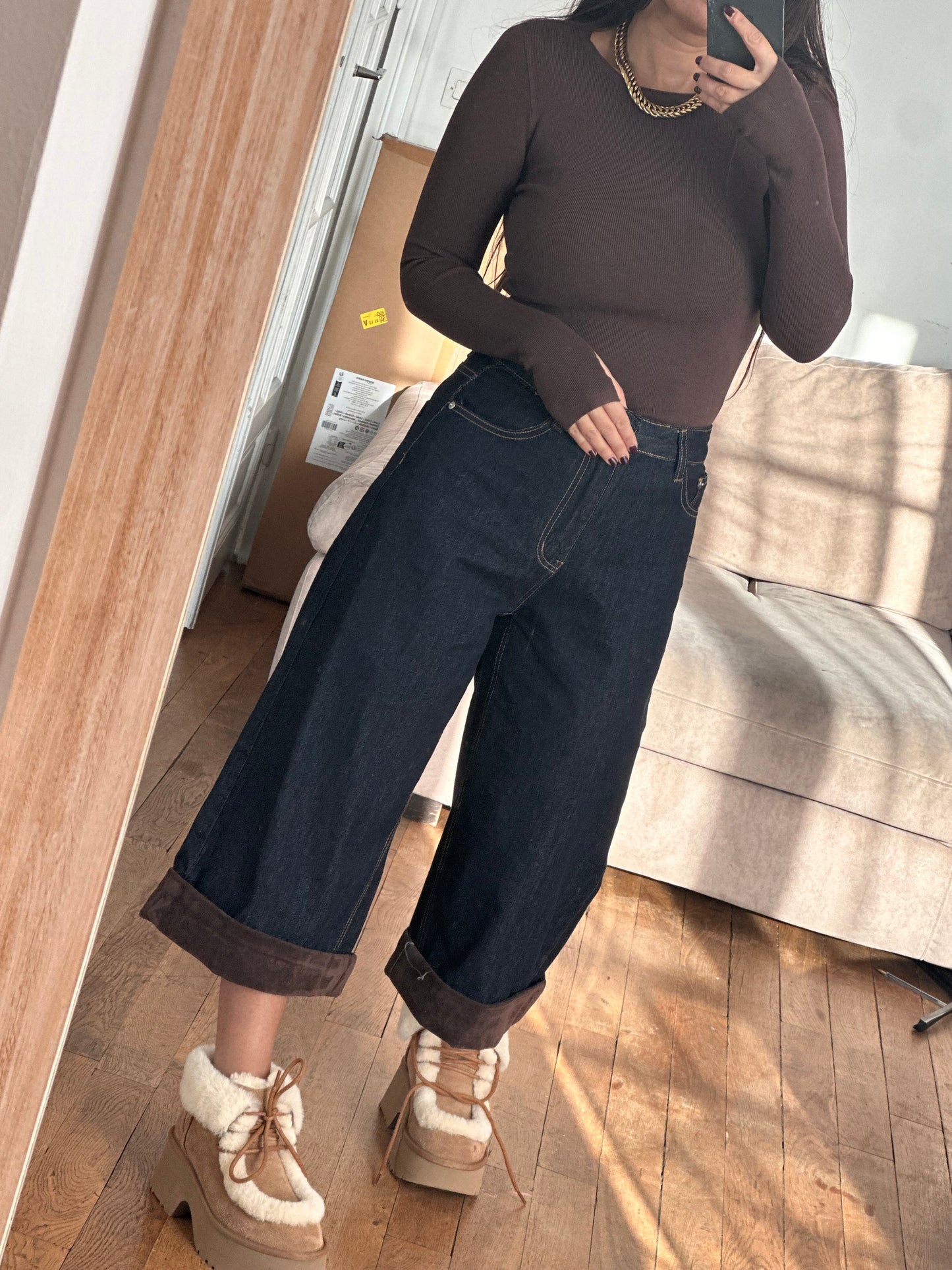 Top « pull » mitaine