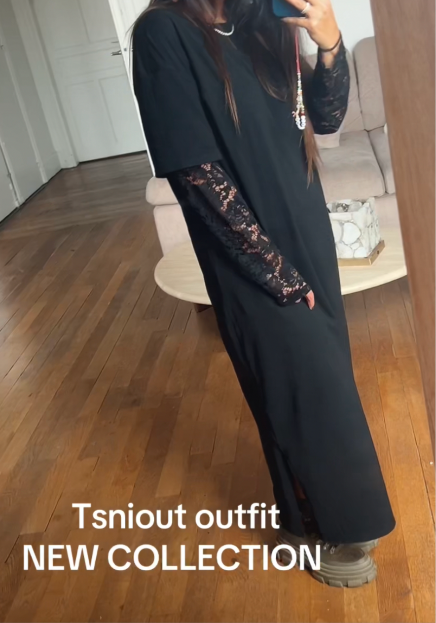 Robe manches dentelle Liora