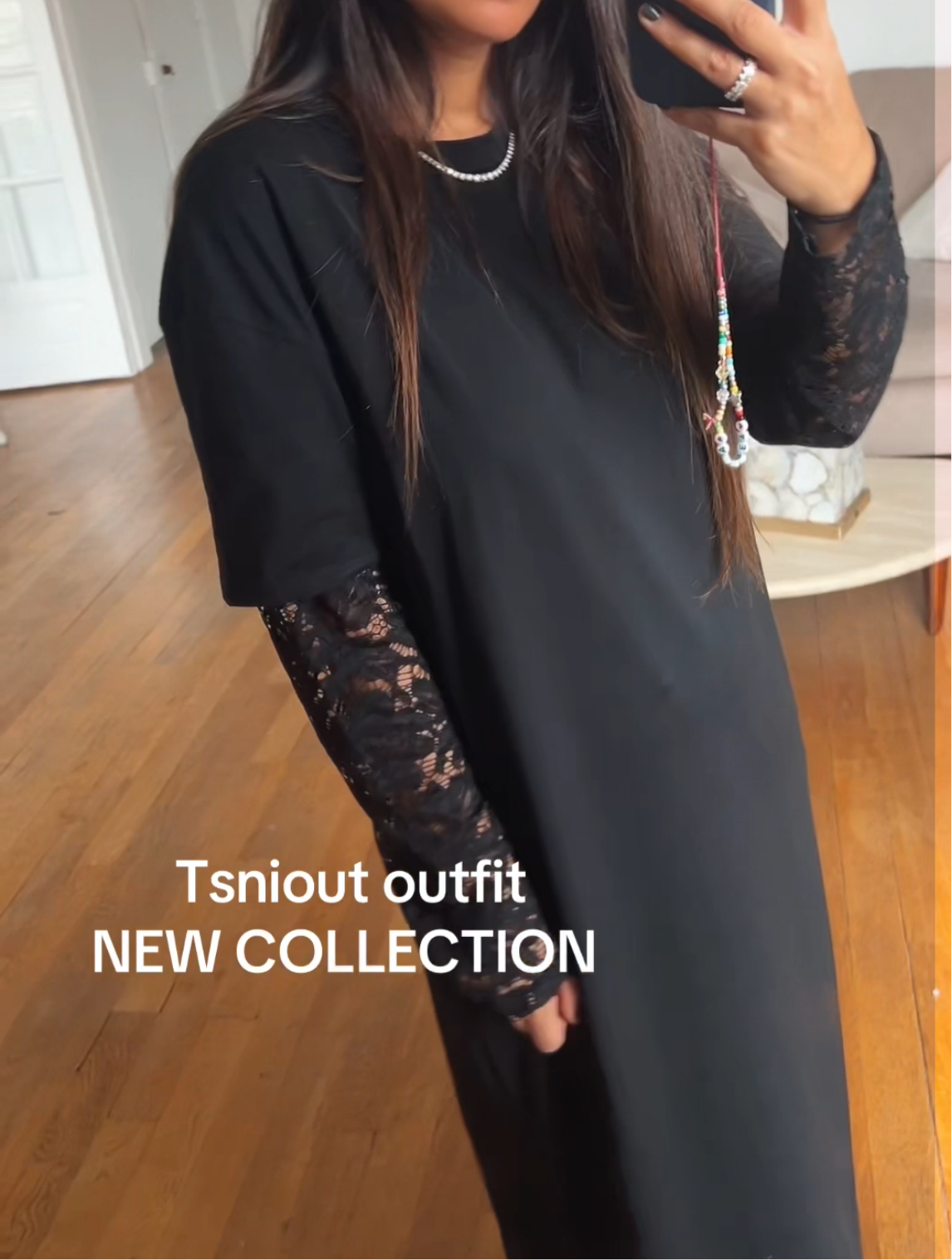 Robe manches dentelle Liora