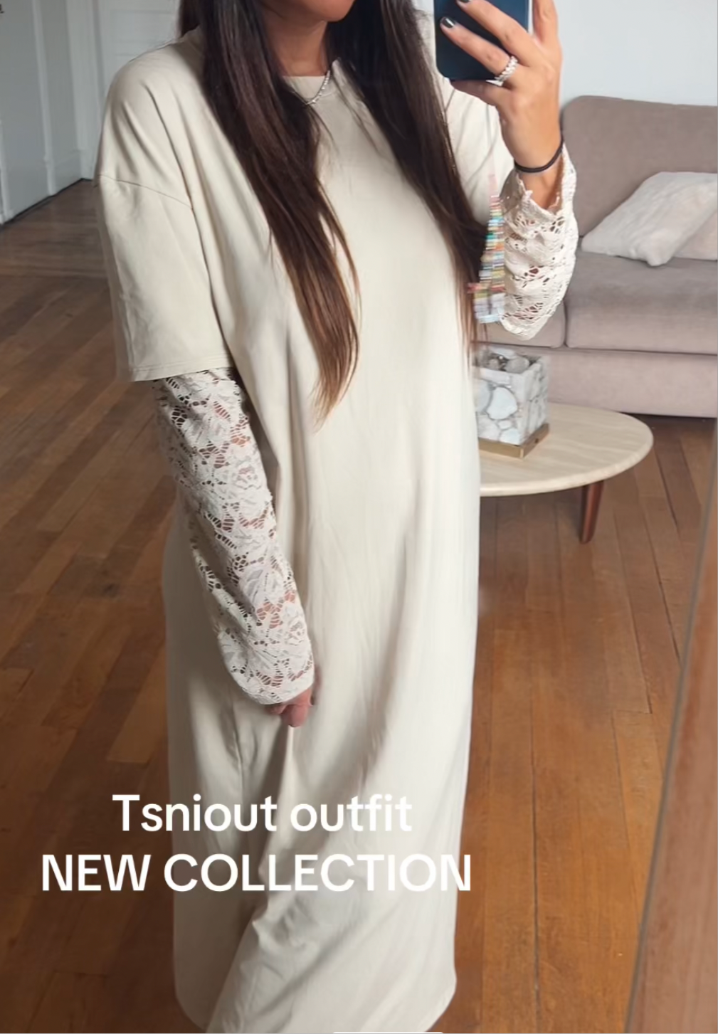 Robe manches dentelle Liora