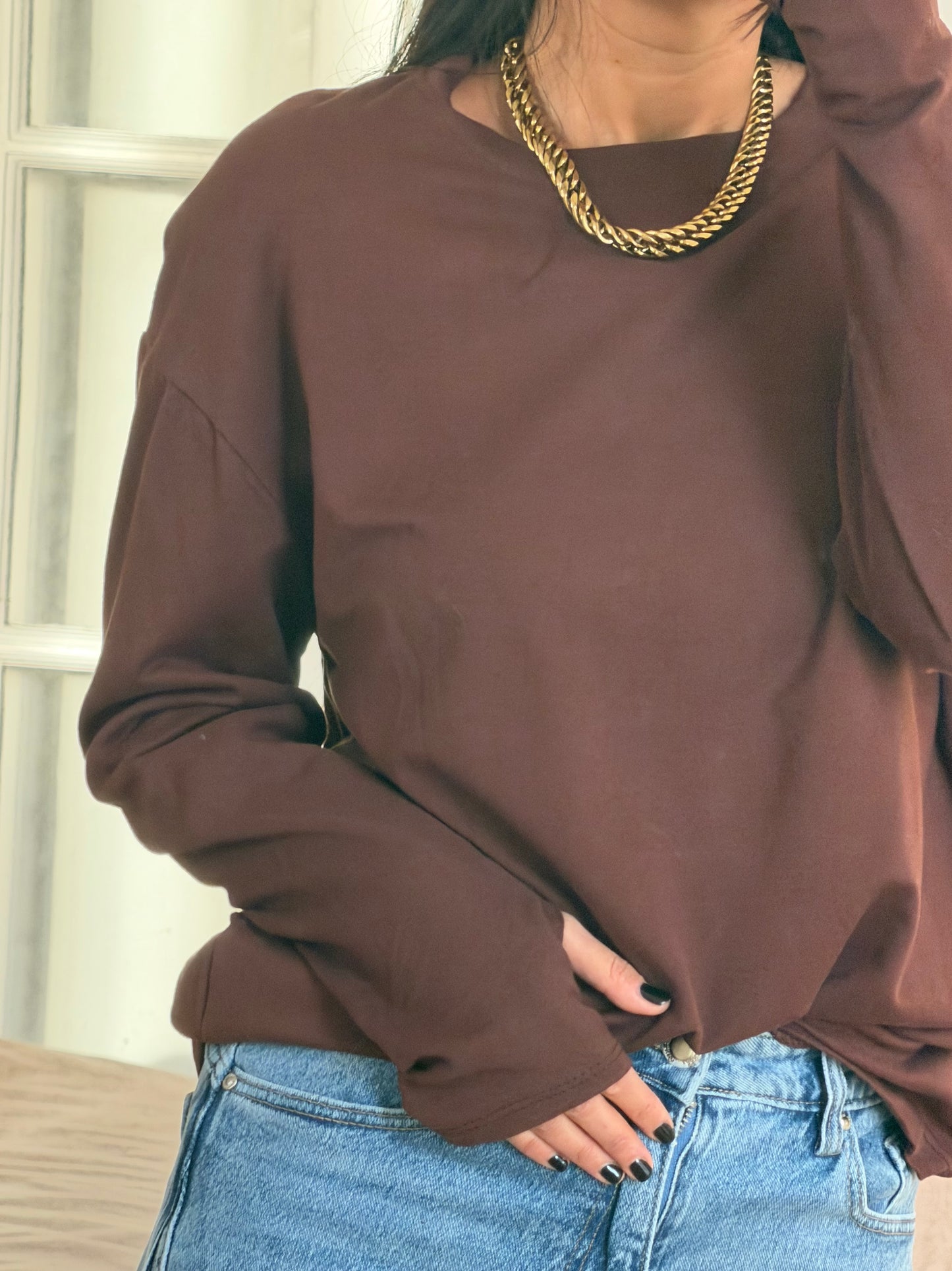 Top épaulette mitaine