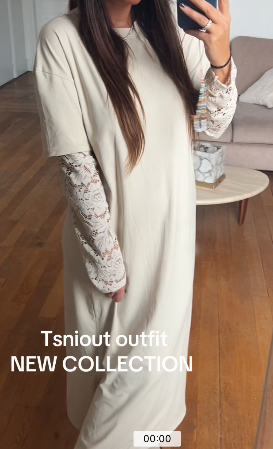 Robe manches dentelle Liora