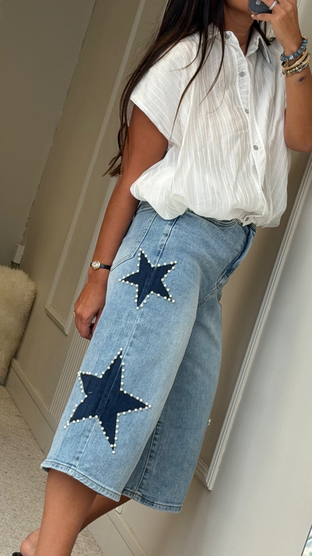 Bermuda jeans Purple