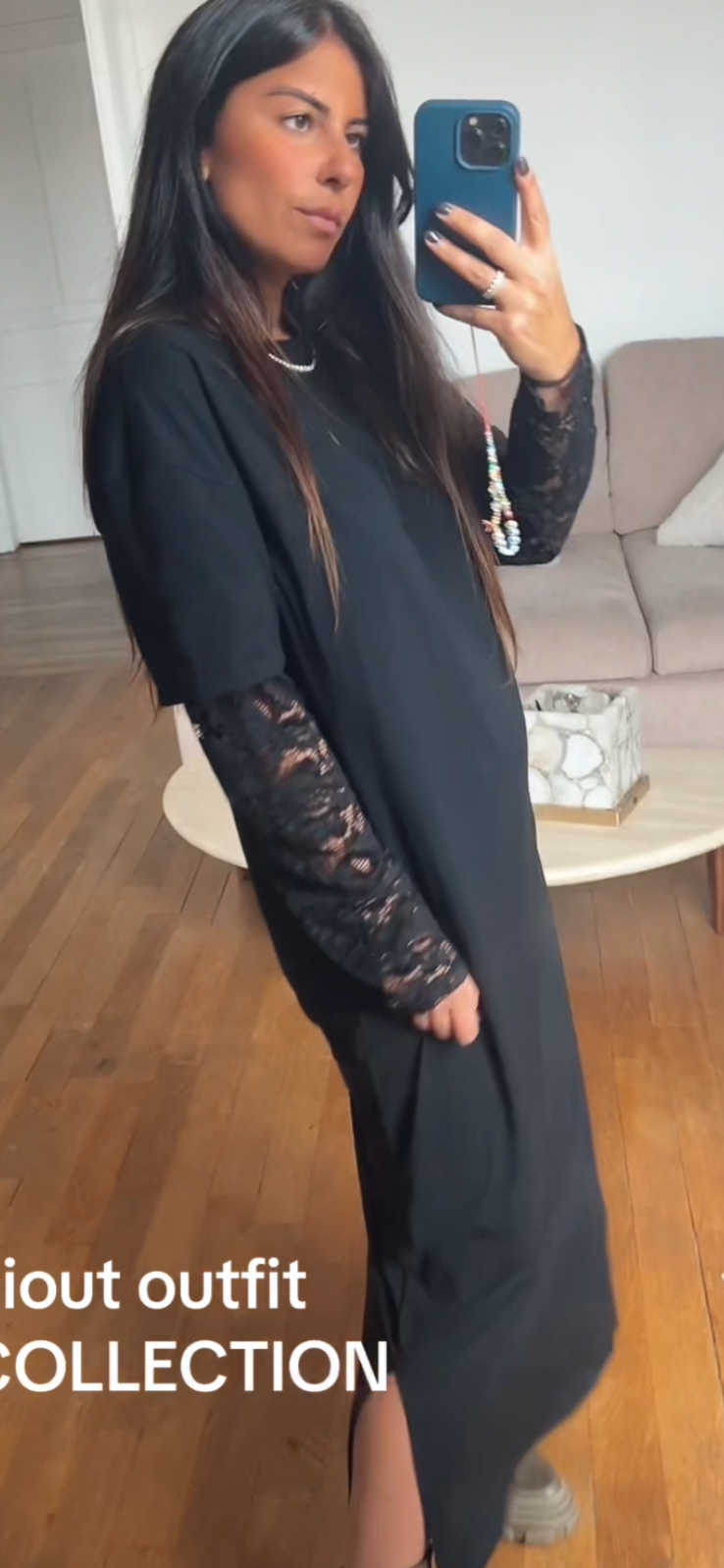 Robe manches dentelle Liora