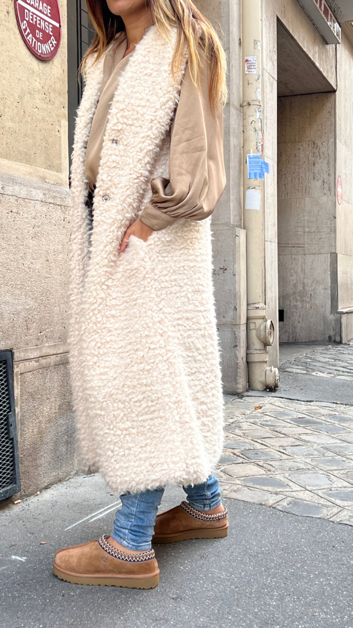 Veste longue sans manches Ellie